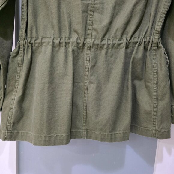 Madewell Size S Army Green Cotton Canvas Field Utility Jacket Cargo Coat - Picture 11 of 12